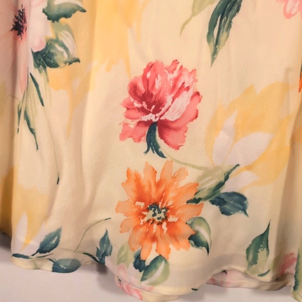 Talbots 12P Floral Cream Skirt NWT Petite Knee Length - Picture 4 of 12